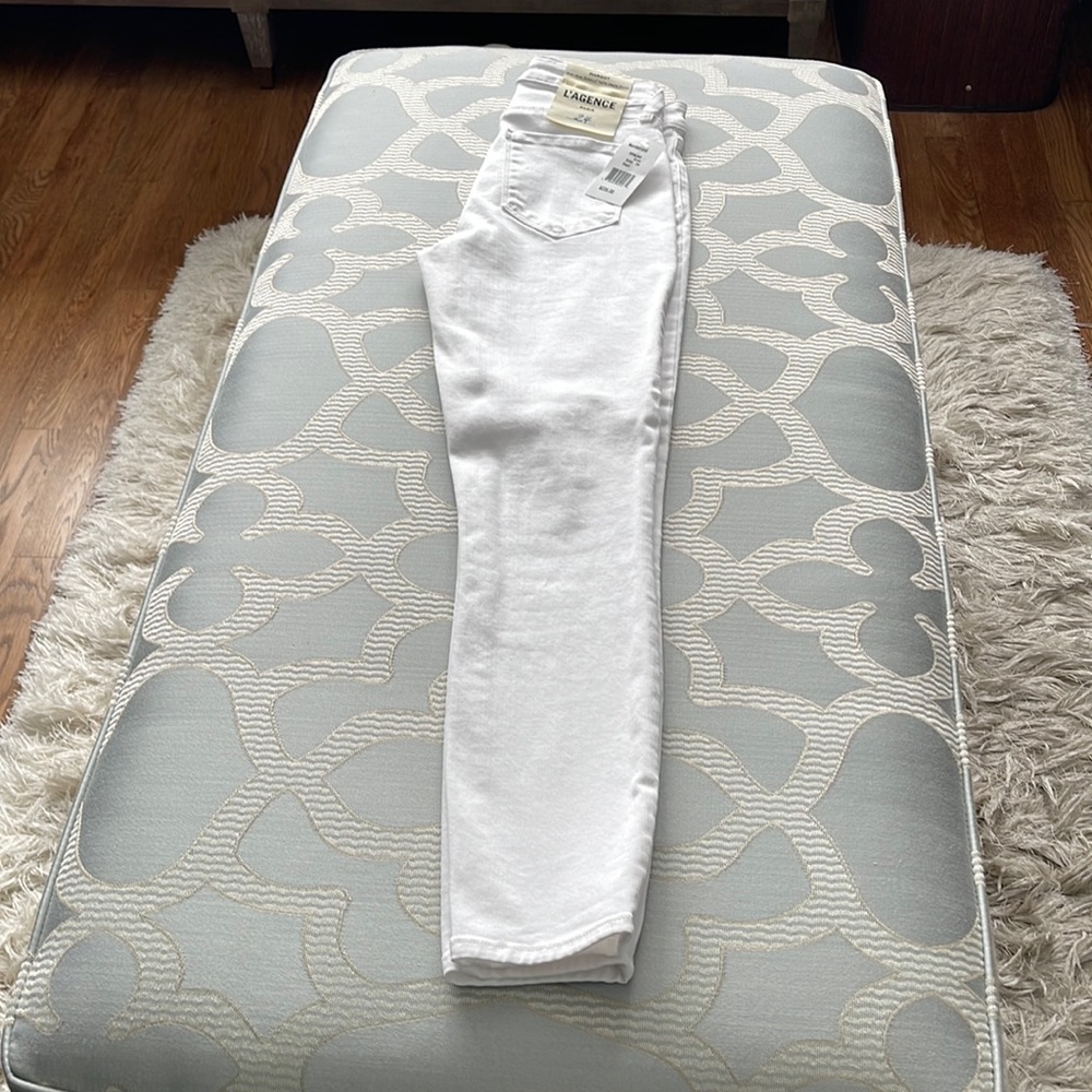 L’Agence High Rise Skinny Jeans, white, size 24, brand new with tags